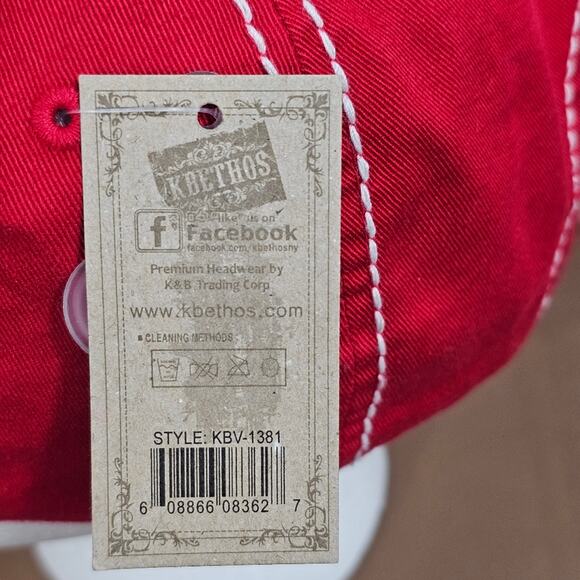 KBETHOS Vintage " All American Babe" Red Distressed Ball Cap, Trucker's Hat NWT - Picture 8 of 8